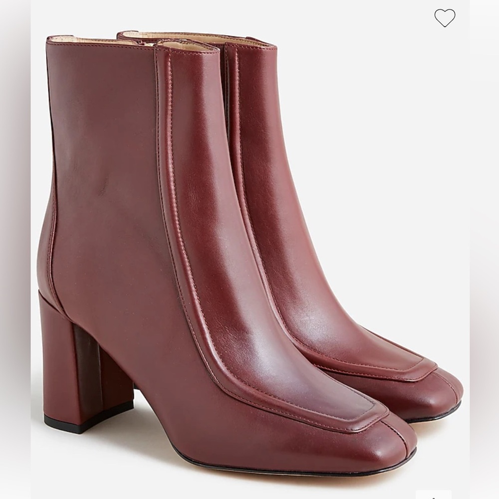 J crew leather apron toe boot
